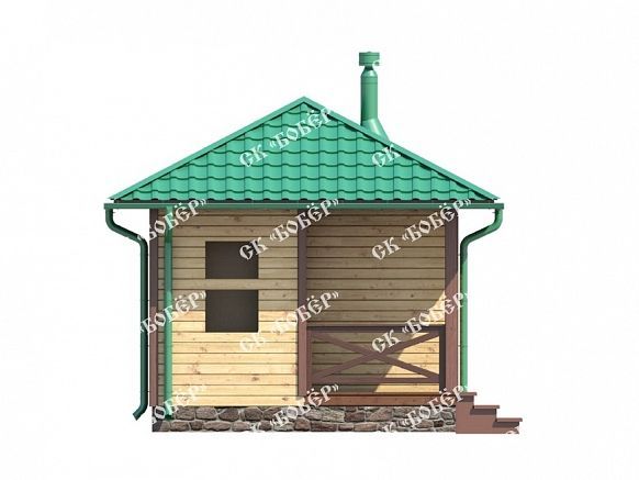 Сруб бани из бруса 4х6. фото